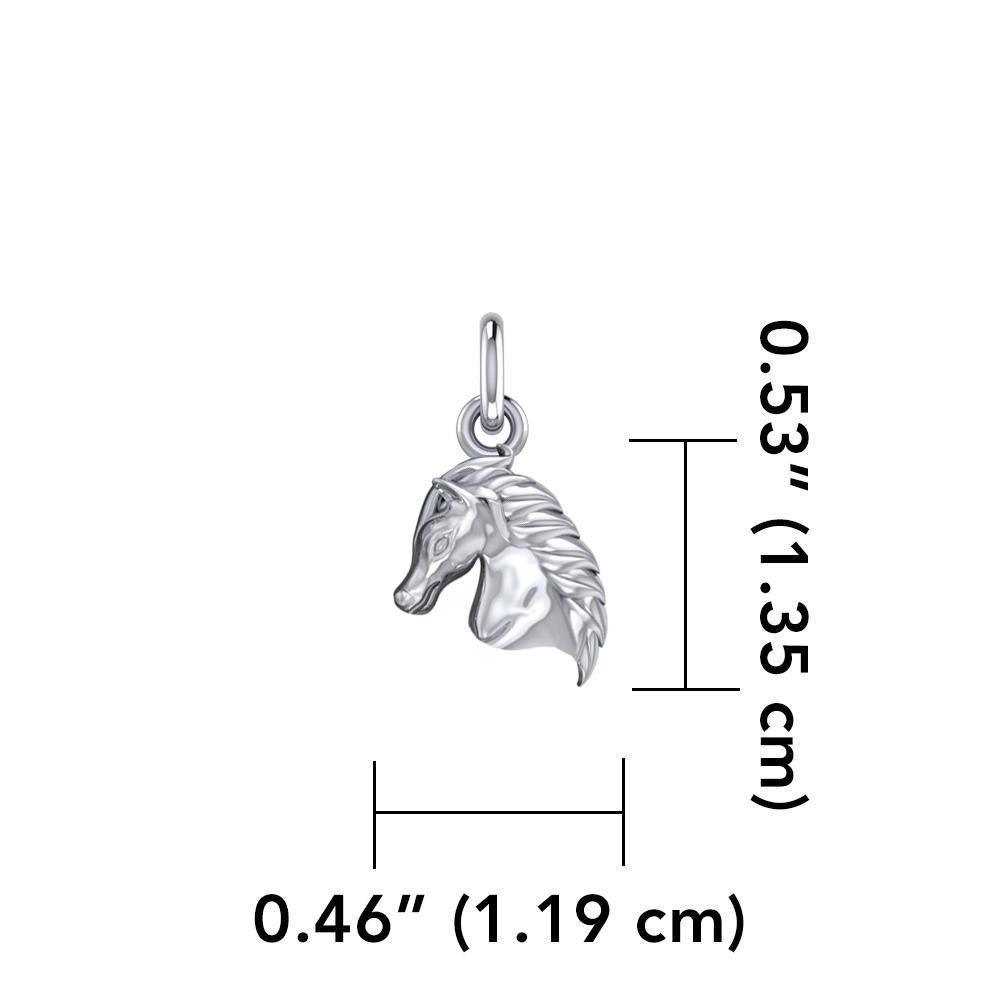 Equestrian Horse Silver Charm TCM650