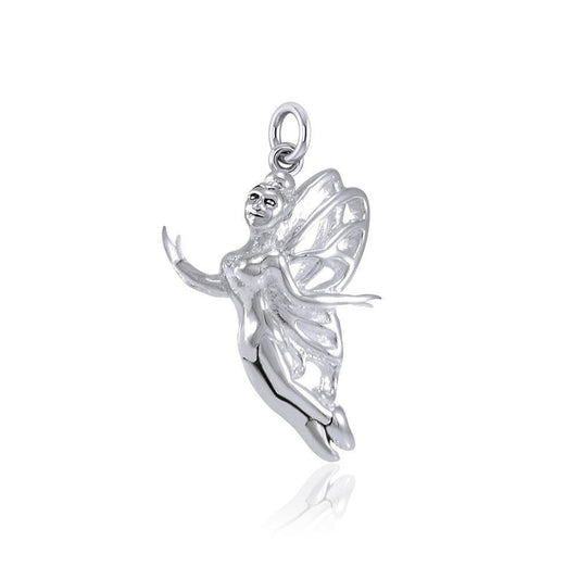 Enchanted Flying Fairy Silver Charm TCM658