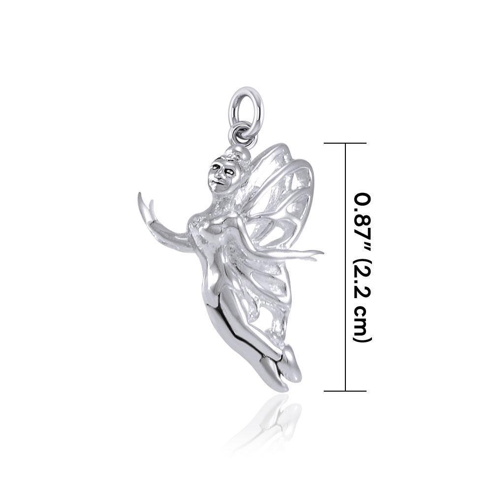 Enchanted Flying Fairy Silver Charm TCM658
