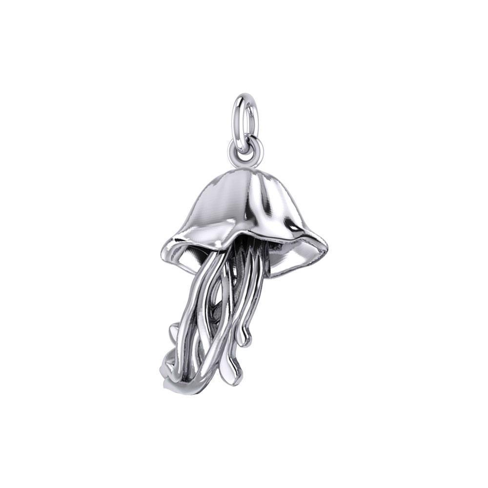 Jellyfish Silver Charm TCM661