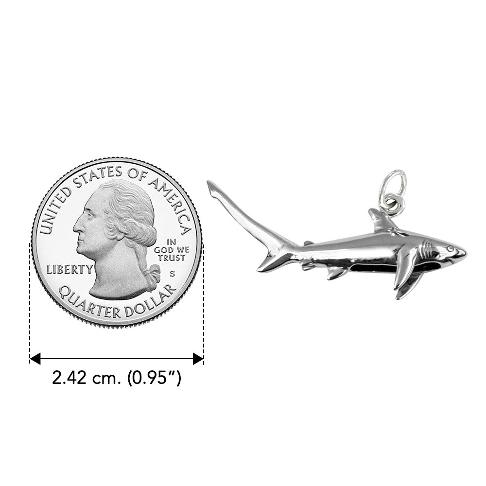 Thresher Shark Sterling Silver Charm TCM716