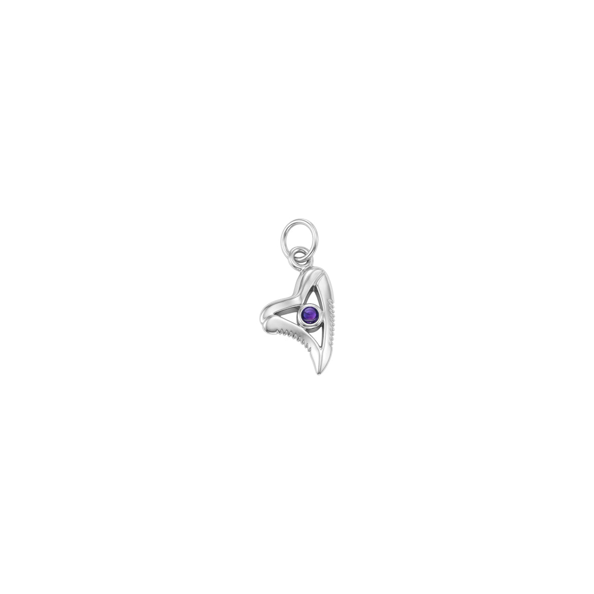 Shark Tooth with Gemstone Sterling Silver Charm TCM720