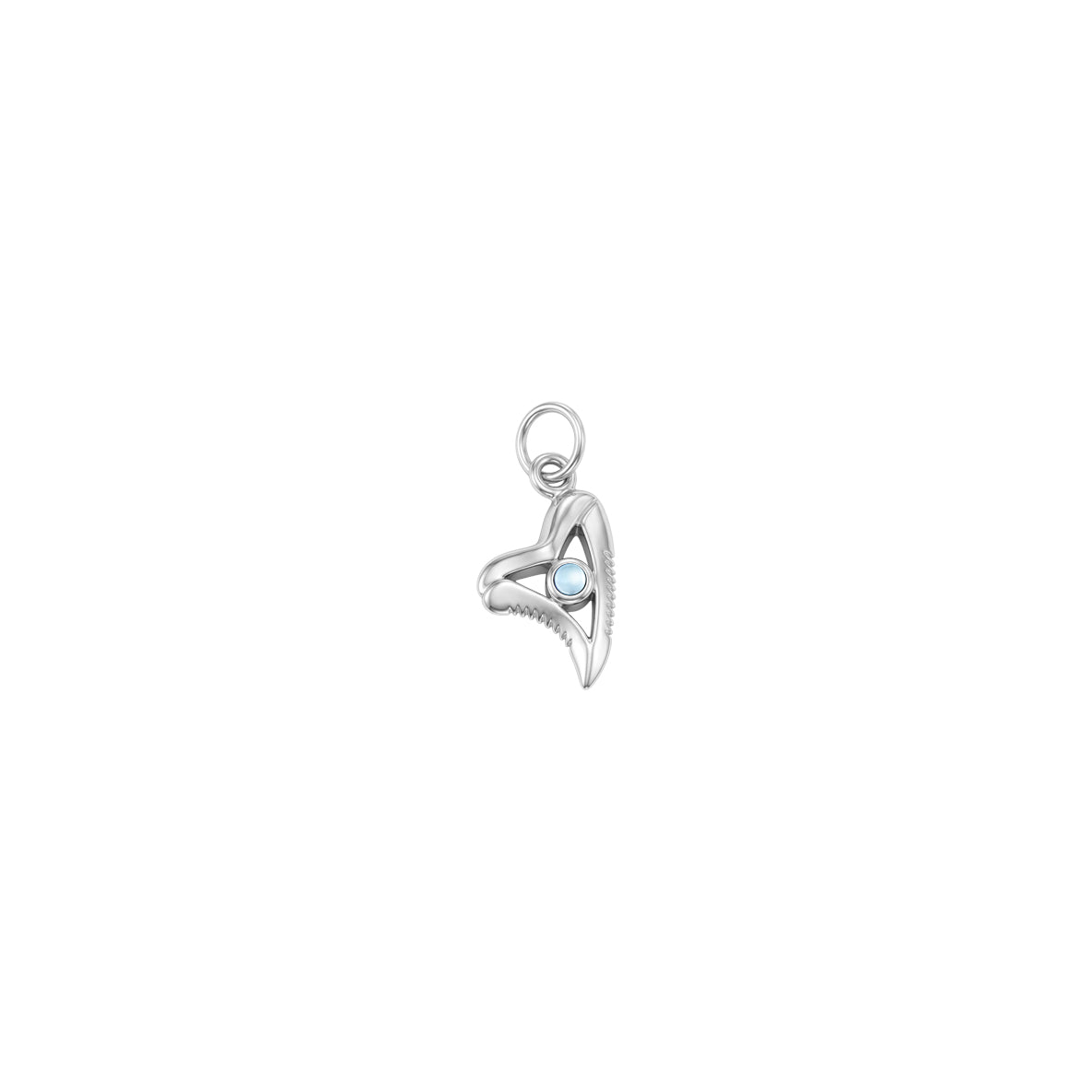Shark Tooth with Gemstone Sterling Silver Charm TCM720