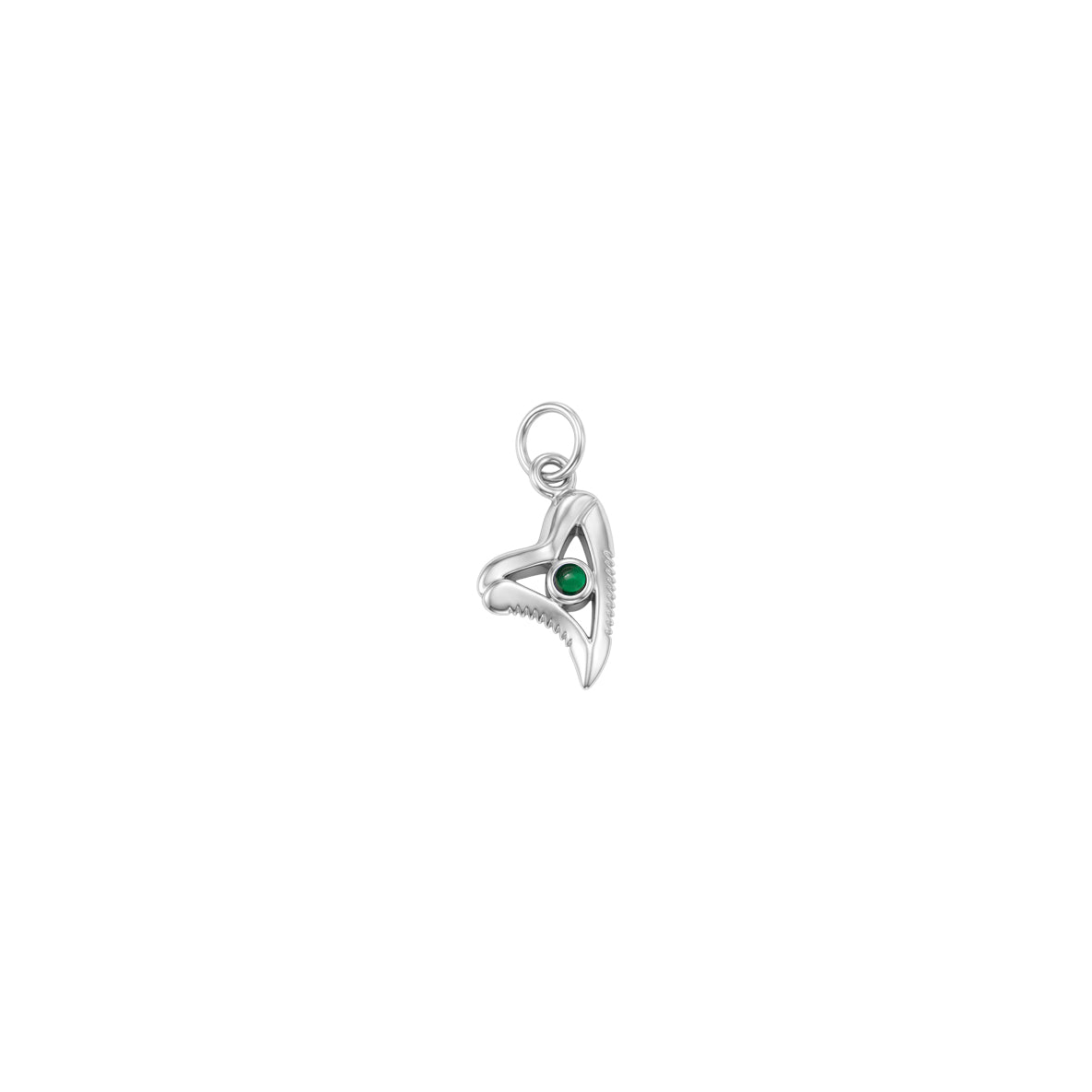 Shark Tooth with Gemstone Sterling Silver Charm TCM720