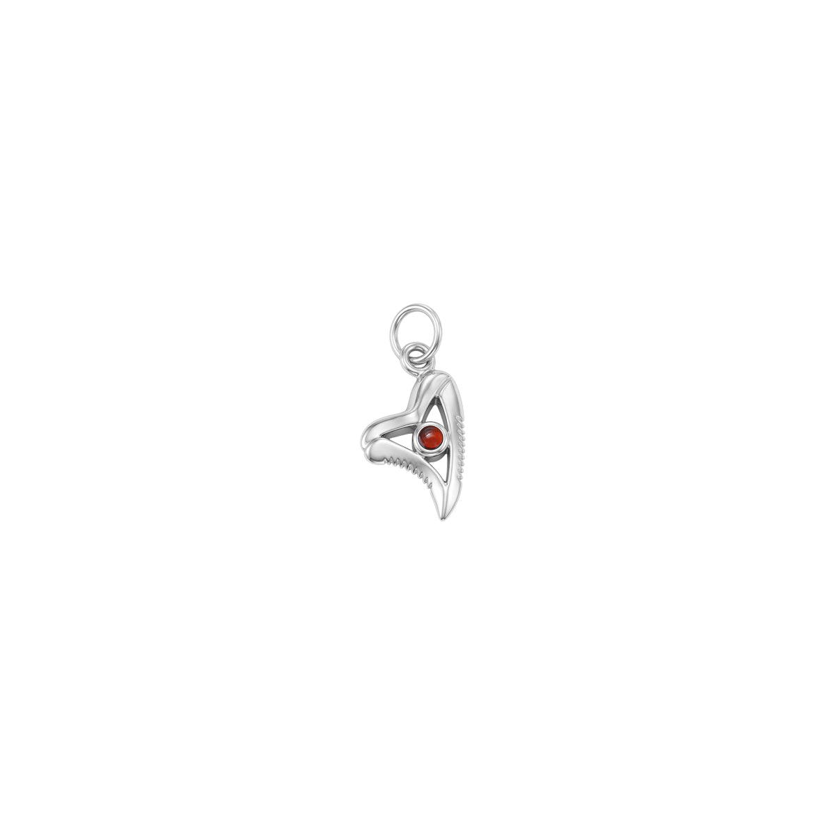 Shark Tooth with Gemstone Sterling Silver Charm TCM720