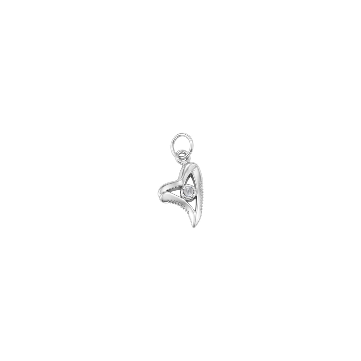 Shark Tooth with Gemstone Sterling Silver Charm TCM720