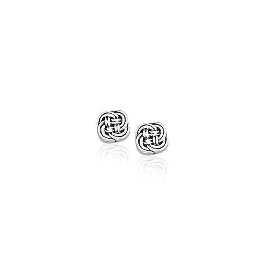 Celtic Knotwork Silver Earrings TE1038