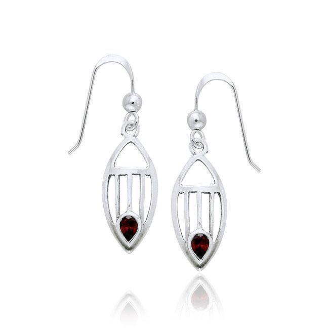 Art Deco Silver Earrings TE1094