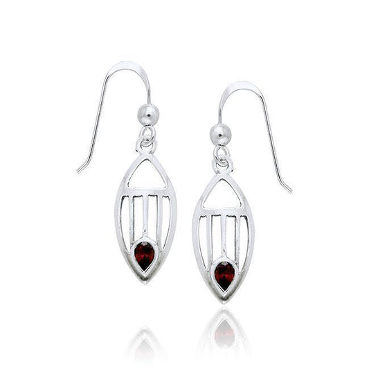 Art Deco Silver Earrings TE1094