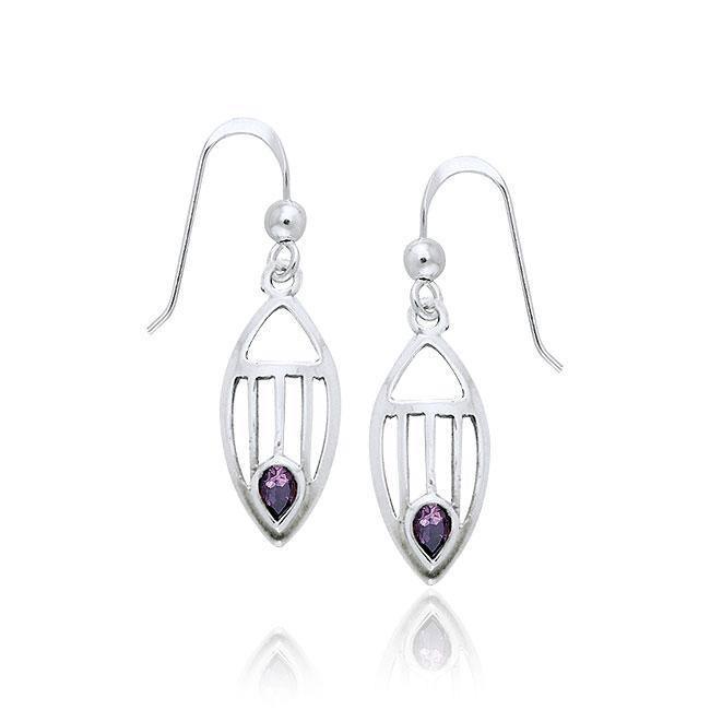 Art Deco Silver Earrings TE1094