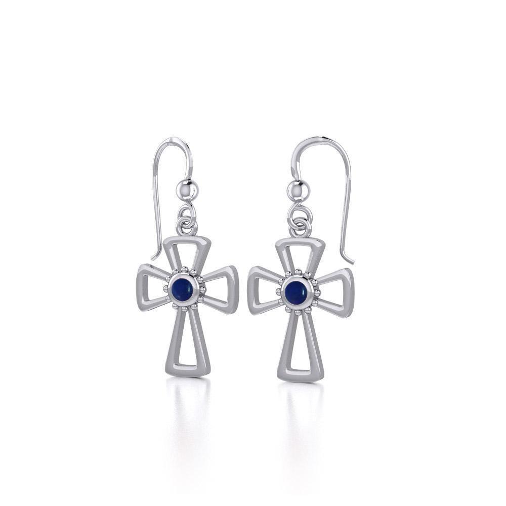 Silver Cross Earrings TE1150