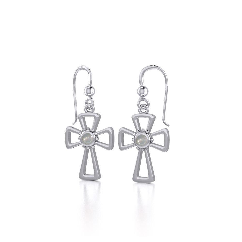 Silver Cross Earrings TE1150