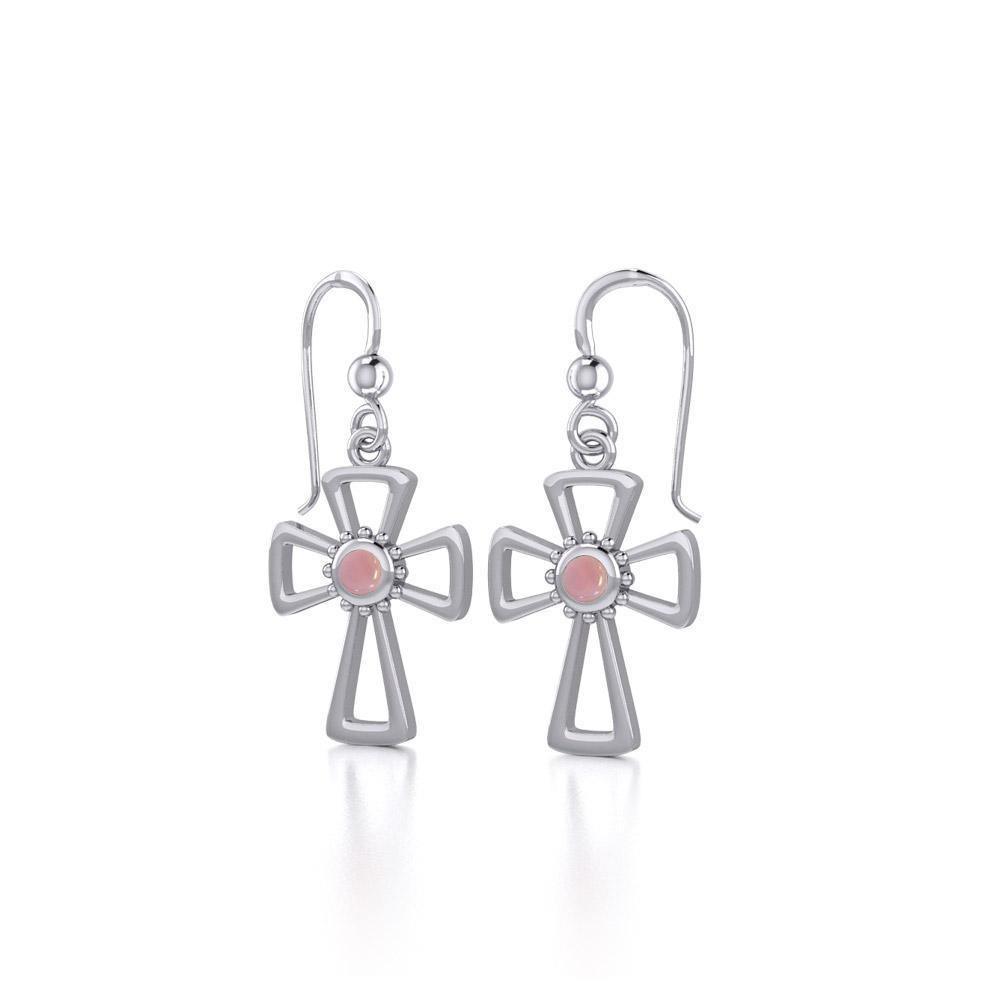 Silver Cross Earrings TE1150