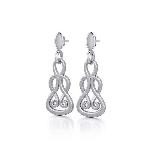 Celtic Knotwork Silver Earrings TE1188
