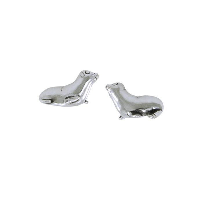 Seal Sterling Silver Post Earrings TE1192