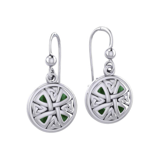 Celtic Trinity Knotwork Silver Cross Earrings TE1199 - peterstone.dropshipping