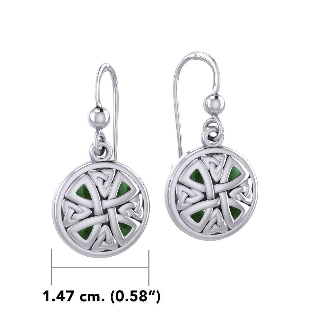 Celtic Trinity Knotwork Silver Cross Earrings TE1199 - peterstone.dropshipping