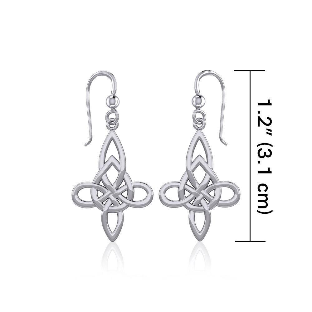 Celtic Knotwork Silver Earrings TE191