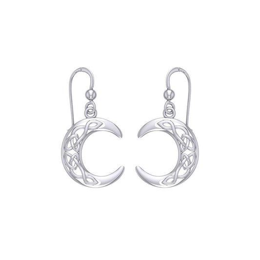 An inspirational guidance of the Crescent Moon ~ Sterling Silver Dangle Earrings Jewelry TE2007