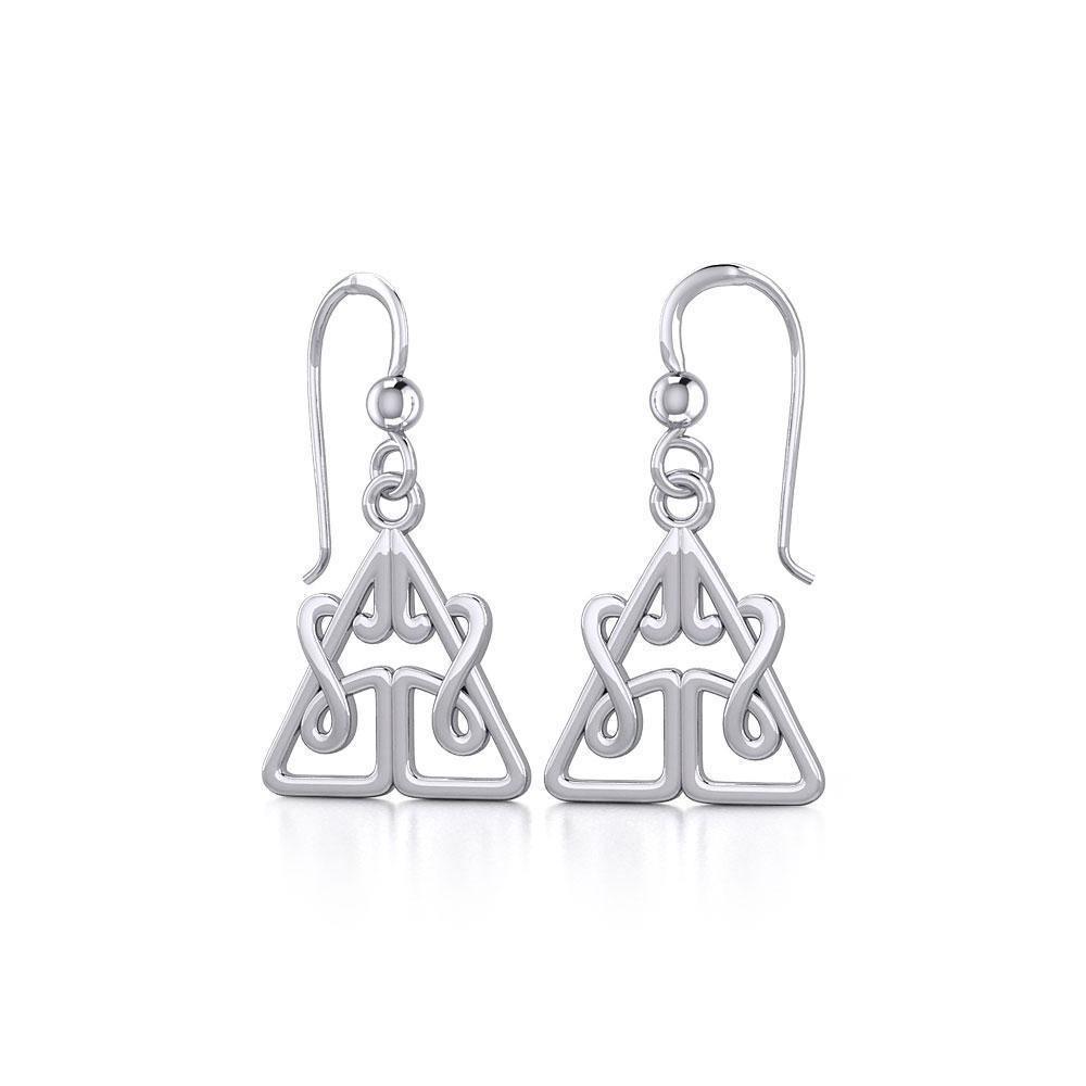 Celtic Knotwork Silver Earrings TE2061