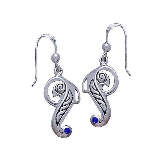 Celtic Knotwork Bird Silver Earrings TE2065