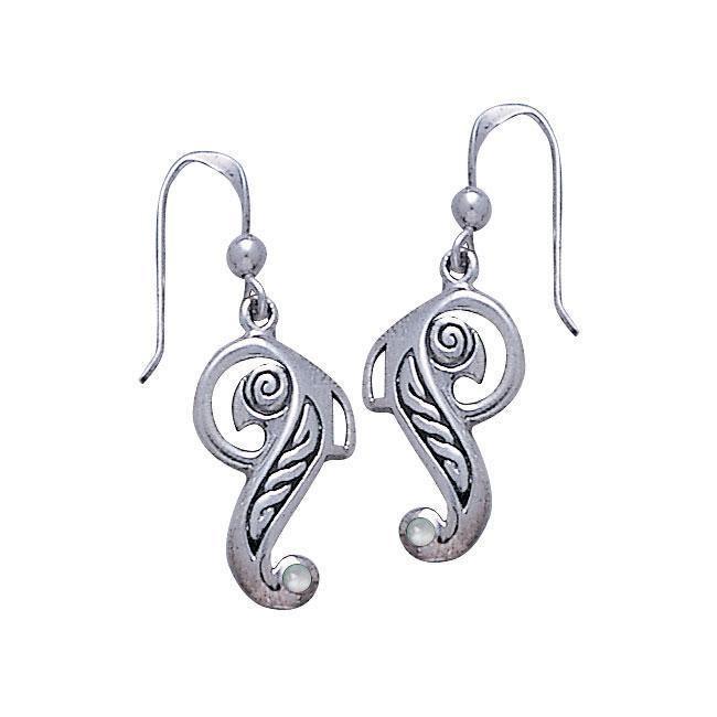 Celtic Knotwork Bird Silver Earrings TE2065