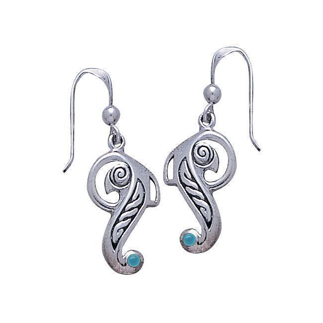 Celtic Knotwork Bird Silver Earrings TE2065