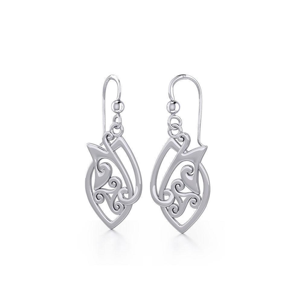 Celtic Knotwork Silver Earrings TE2071