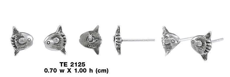 You are more than uniquely made ~ Sterling Silver Jewelry Sunfish Post Earrings TE2125