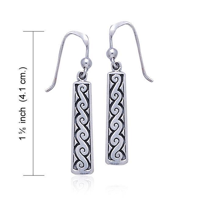 Celtic Spiral Silver Earrings TE2138
