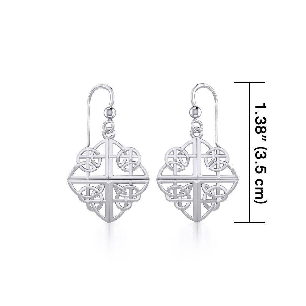 Celtic Knotwork Silver Earrings TE2139