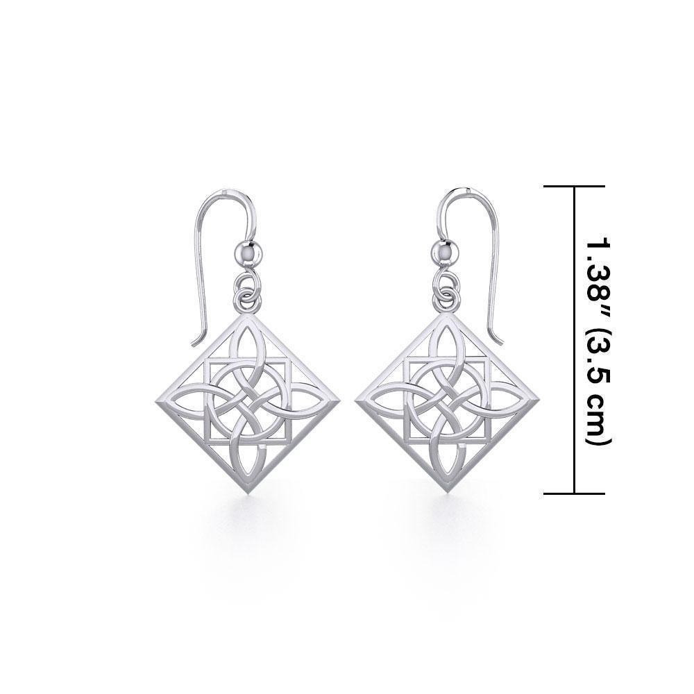 Celtic Knotwork Silver Earrings TE220