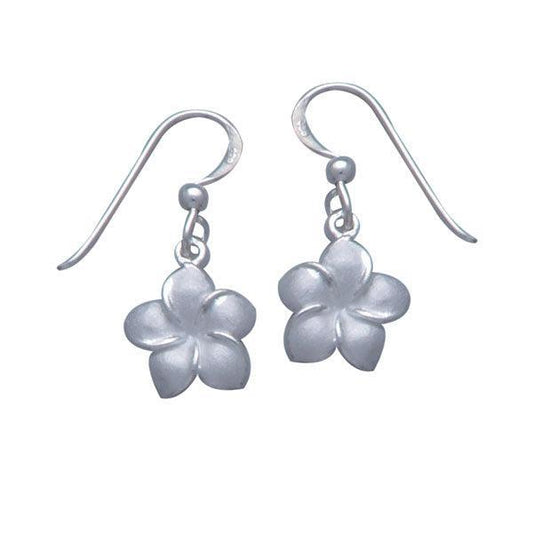 Plumeria - Hawaii National Flower Silver Small Earrings TE2564