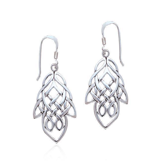 Celtic Knotwork Silver Earrings TE261