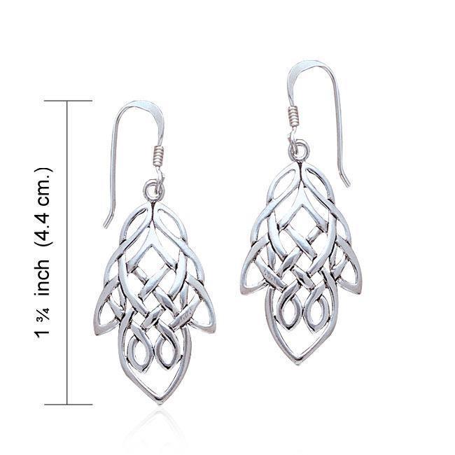Celtic Knotwork Silver Earrings TE261