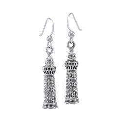 Indian Ocean Lighthouse T Sterling Silver Hook Earring TE2827