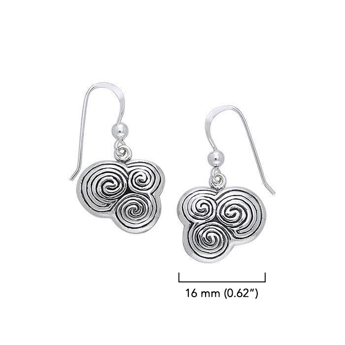 Lightweight Celtic Spiral Sterling Silver Earrings TER2252