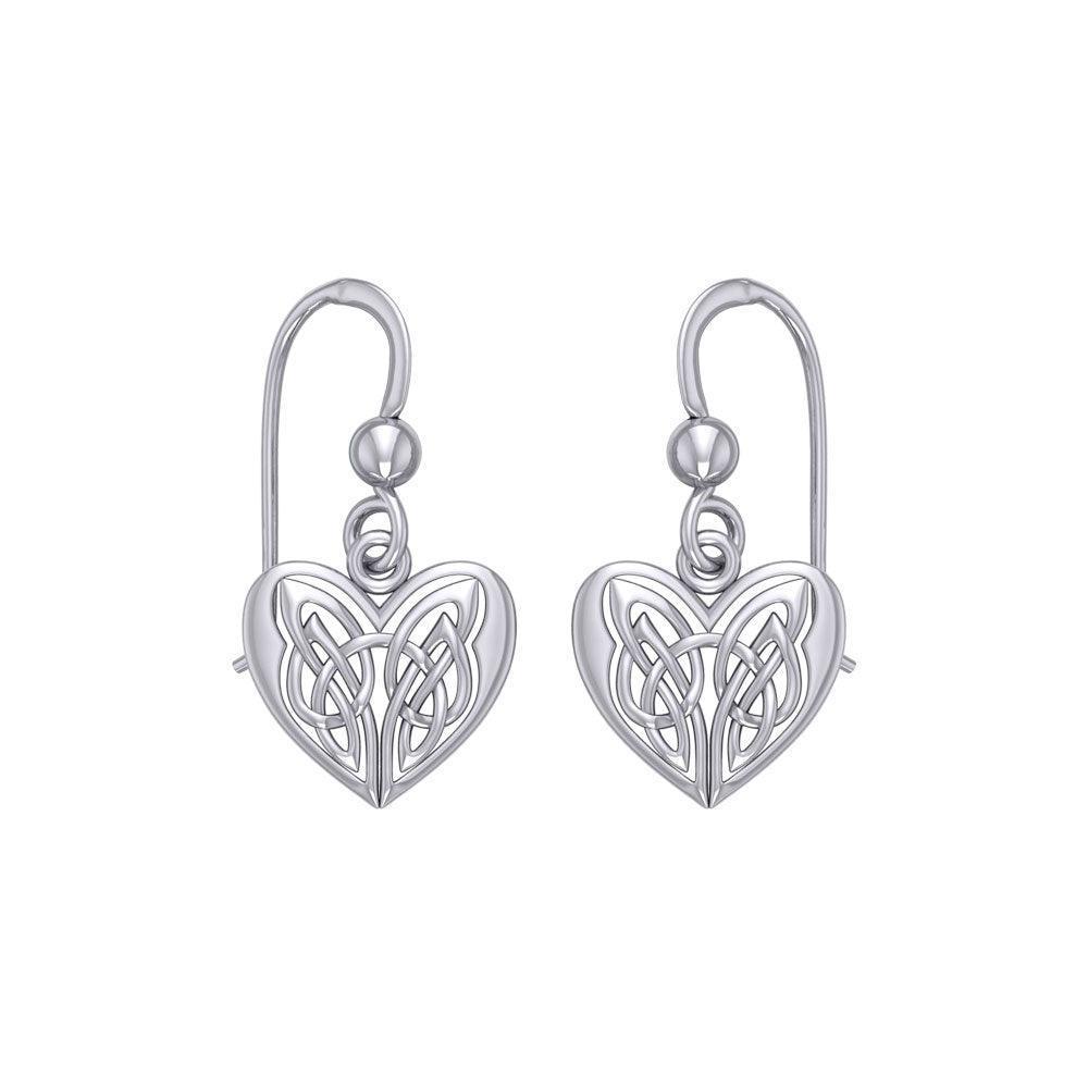 Eternal Heart Celtic Knots Silver Earrings TE2935