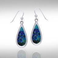 Pear Cabochon Gemstone Silver Earrings TE2942
