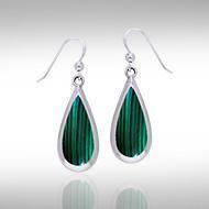 Pear Cabochon Gemstone Silver Earrings TE2942