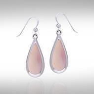 Pear Cabochon Gemstone Silver Earrings TE2942