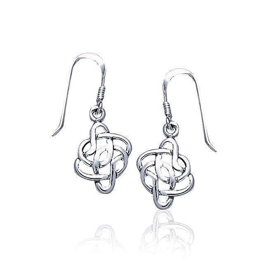 Celtic Knotwork Silver Earrings TE445