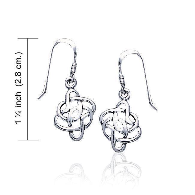 Celtic Knotwork Silver Earrings TE445