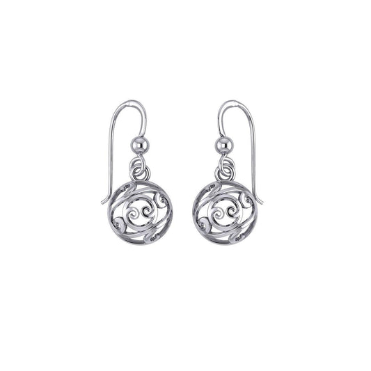 Hollow Ball Filigree Silver Earrings TE448