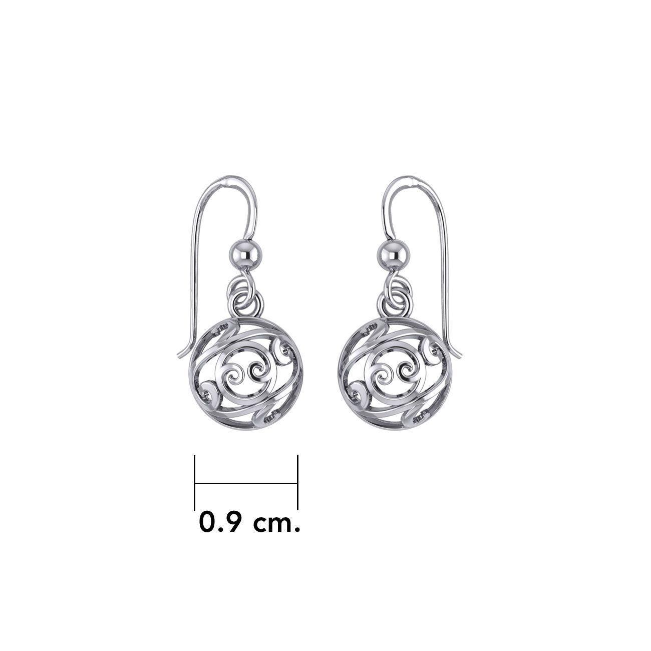 Hollow Ball Filigree Silver Earrings TE448