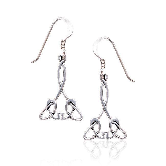 Celtic Knotwork Silver Earrings TE456