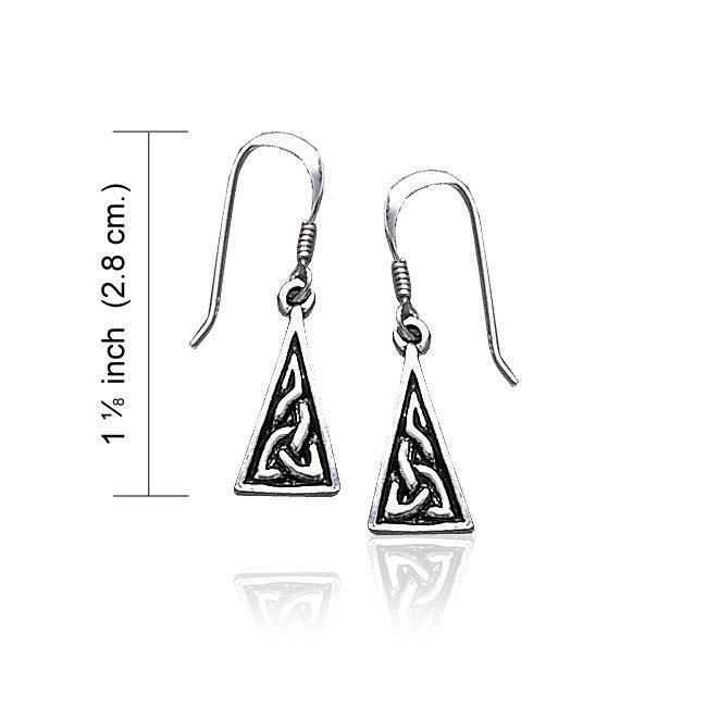 Celtic Knotwork Silver Earrings TE461