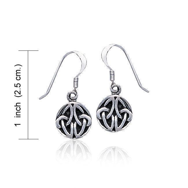 Celtic Knotwork Ball Silver Earrings TE467