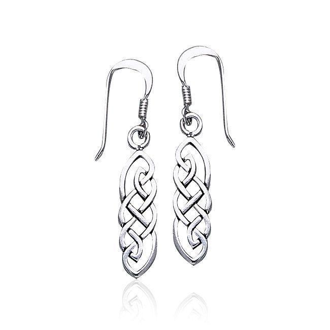 Celtic Knotwork Silver Earrings TE468