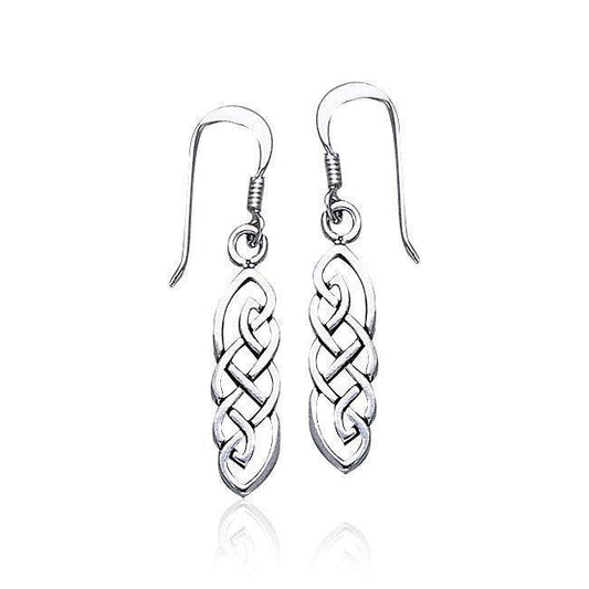 Celtic Knotwork Silver Earrings TE468